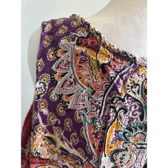 Womens 2XL Maxi Dress Wedding Guest Floral Peasant Paisley Patchwork Fairy XXL - Picture 8 of 15
